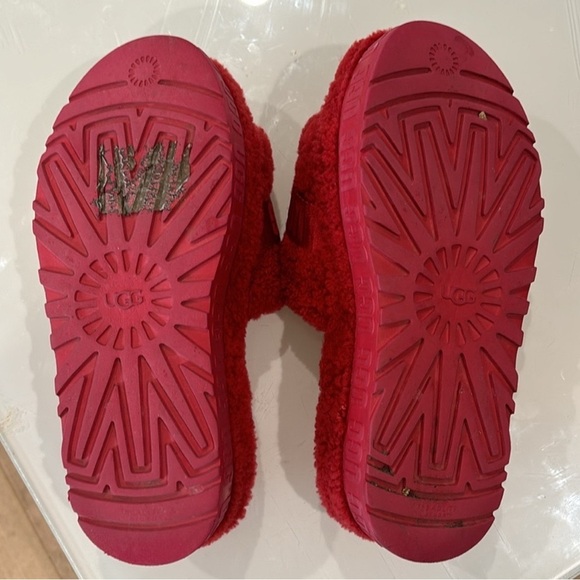Red Ugg Platform slippers size 8 - Picture 5 of 5